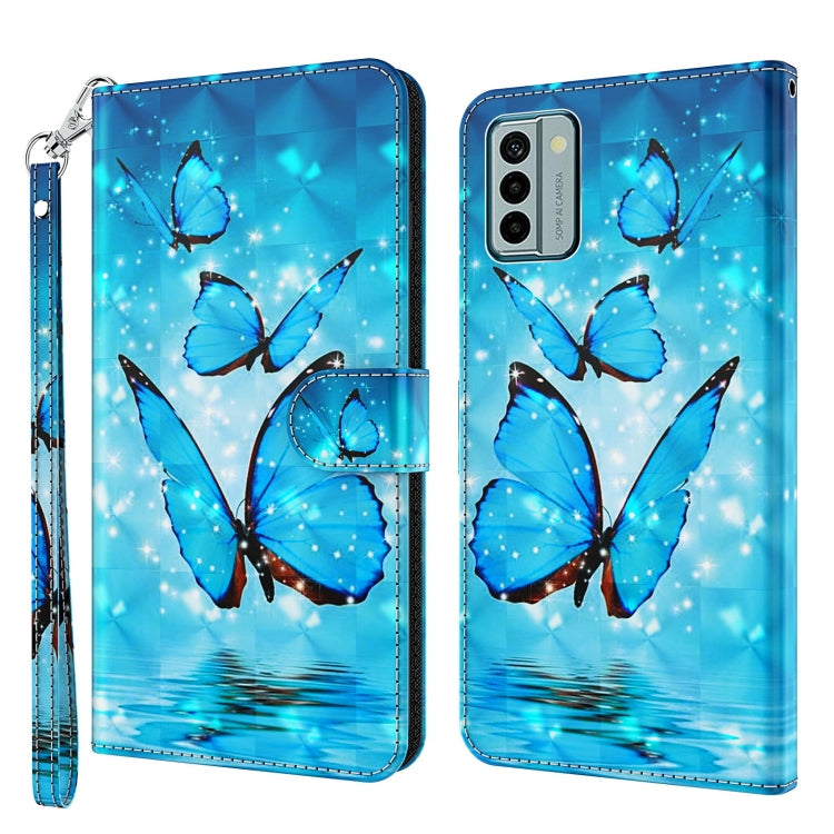 3D Painting Pattern Flip Leather Phone Case, For Nokia G22