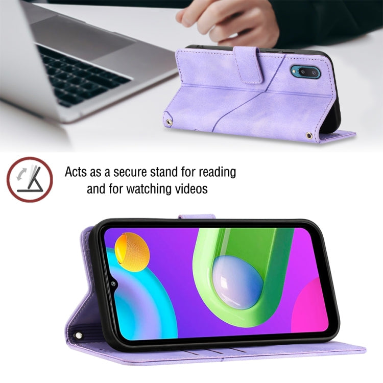 Skin-feel Embossed Leather Phone Case, For Samsung Galaxy A02 / M02, For Samsung Galaxy A03 Core, For Samsung Galaxy A7 2018, For Samsung Galaxy A8 / A5 2018