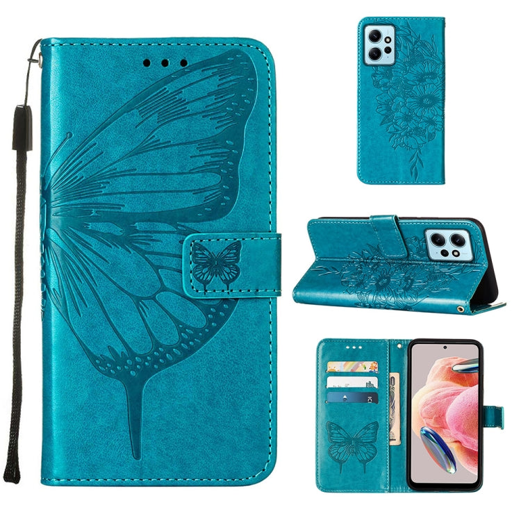 Embossed Butterfly Leather Phone Case, For Realme GT Neo 5 5G / GT3, For OPPO A1 Pro / Reno8 T 5G, For Xiaomi Redmi Note 12 4G Global