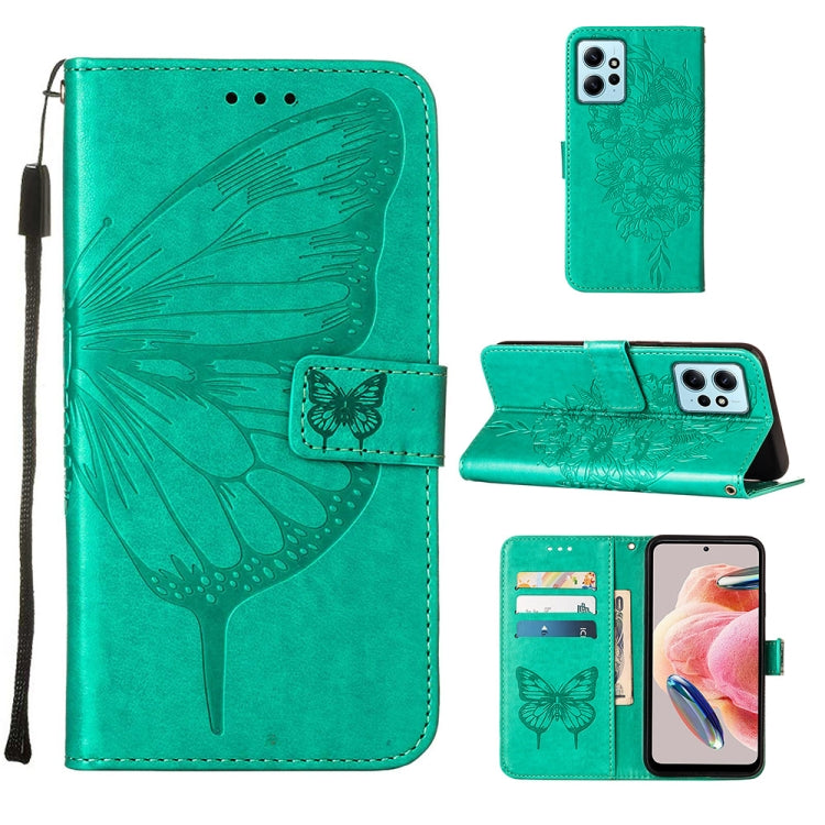 Embossed Butterfly Leather Phone Case, For Realme GT Neo 5 5G / GT3, For OPPO A1 Pro / Reno8 T 5G, For Xiaomi Redmi Note 12 4G Global