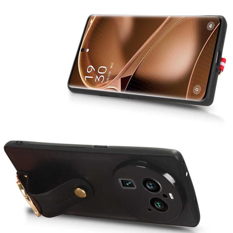 Wristband Leather Back Phone Case, For OPPO Find X6 Pro 5G, For Realme C55