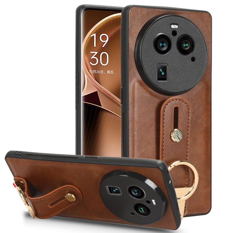 Wristband Leather Back Phone Case, For OPPO Find X6 Pro 5G, For Realme C55