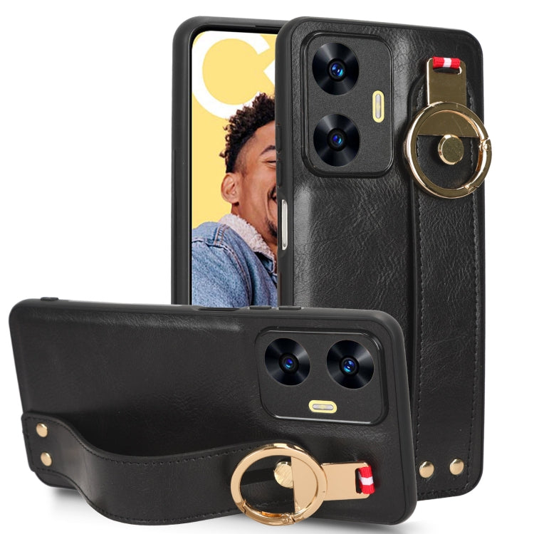 Wristband Leather Back Phone Case, For OPPO Find X6 Pro 5G, For Realme C55