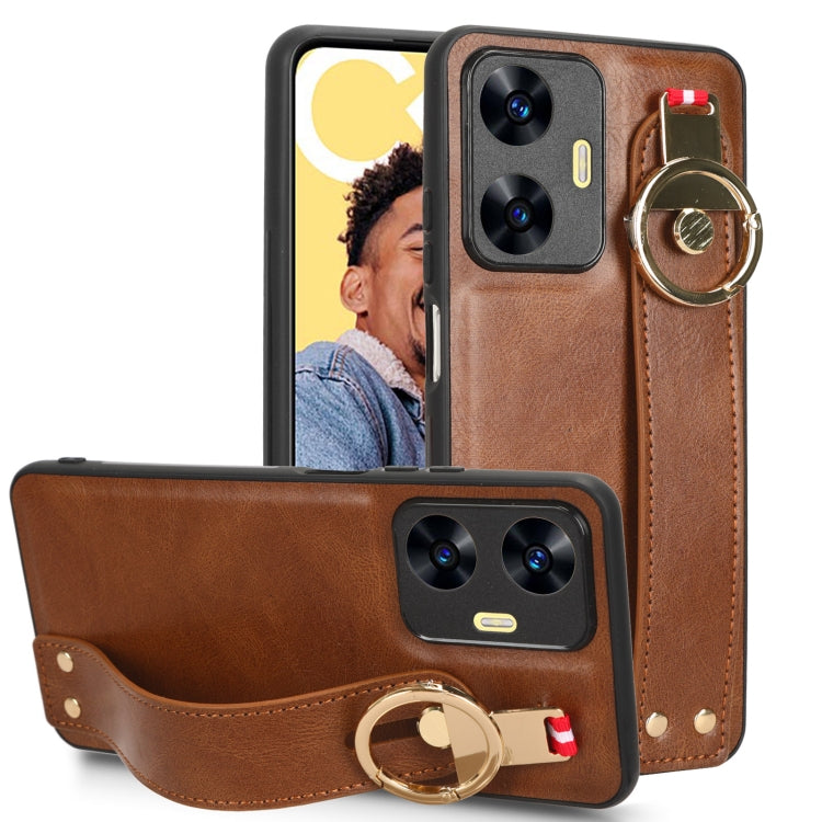 Wristband Leather Back Phone Case, For OPPO Find X6 Pro 5G, For Realme C55