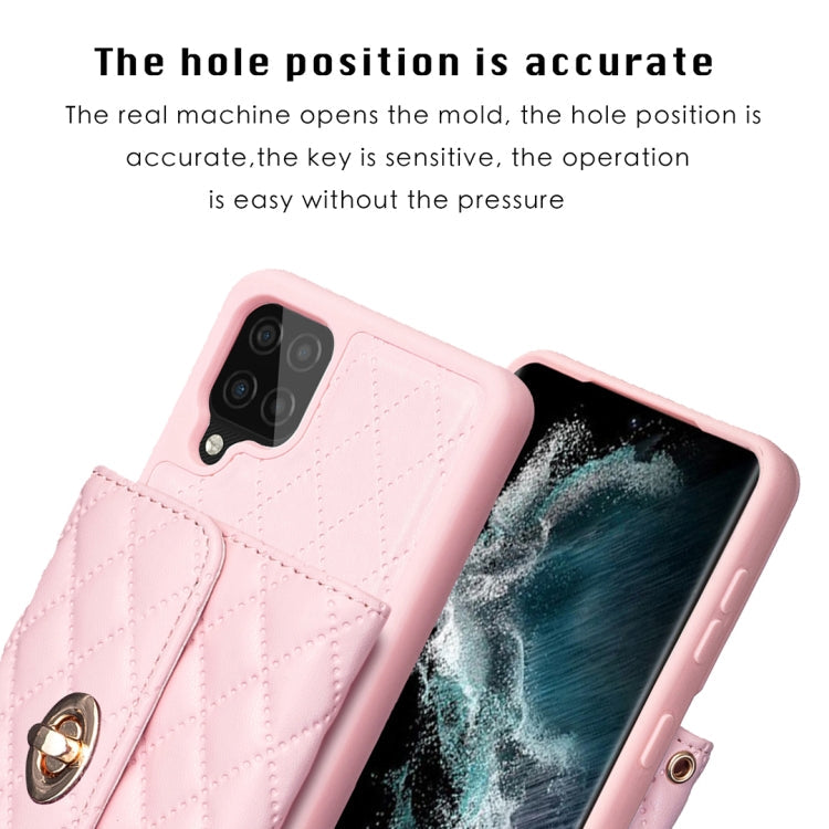 Horizontal Metal Buckle Wallet Rhombic Leather Phone Case, For Samsung Galaxy A12, For Samsung Galaxy A13 4G, For Samsung Galaxy A34 5G, For Samsung Galaxy A52 4G / 5G