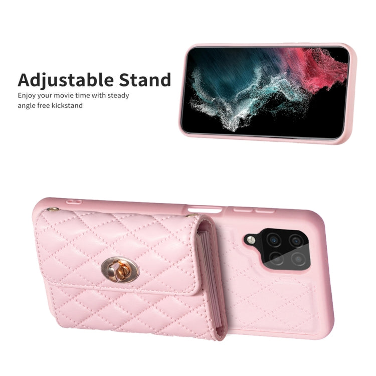 Horizontal Metal Buckle Wallet Rhombic Leather Phone Case, For Samsung Galaxy A12, For Samsung Galaxy A13 4G, For Samsung Galaxy A34 5G, For Samsung Galaxy A52 4G / 5G