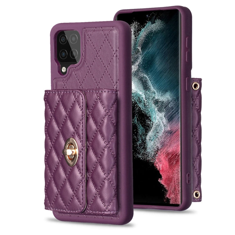 Horizontal Metal Buckle Wallet Rhombic Leather Phone Case, For Samsung Galaxy A12, For Samsung Galaxy A13 4G, For Samsung Galaxy A34 5G, For Samsung Galaxy A52 4G / 5G