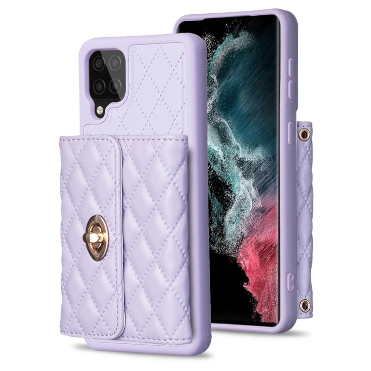 Horizontal Metal Buckle Wallet Rhombic Leather Phone Case, For Samsung Galaxy A12, For Samsung Galaxy A13 4G, For Samsung Galaxy A34 5G, For Samsung Galaxy A52 4G / 5G