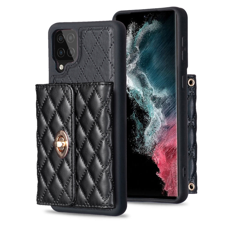 Horizontal Metal Buckle Wallet Rhombic Leather Phone Case, For Samsung Galaxy A12, For Samsung Galaxy A13 4G, For Samsung Galaxy A34 5G, For Samsung Galaxy A52 4G / 5G