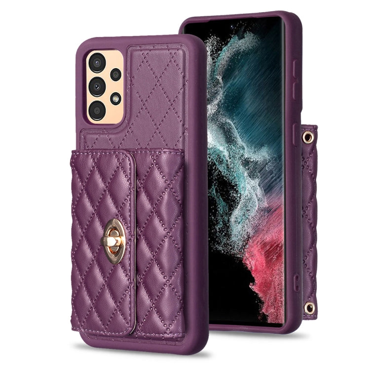 Horizontal Metal Buckle Wallet Rhombic Leather Phone Case, For Samsung Galaxy A12, For Samsung Galaxy A13 4G, For Samsung Galaxy A34 5G, For Samsung Galaxy A52 4G / 5G