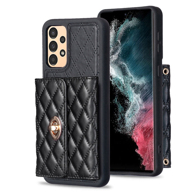 Horizontal Metal Buckle Wallet Rhombic Leather Phone Case, For Samsung Galaxy A12, For Samsung Galaxy A13 4G, For Samsung Galaxy A34 5G, For Samsung Galaxy A52 4G / 5G