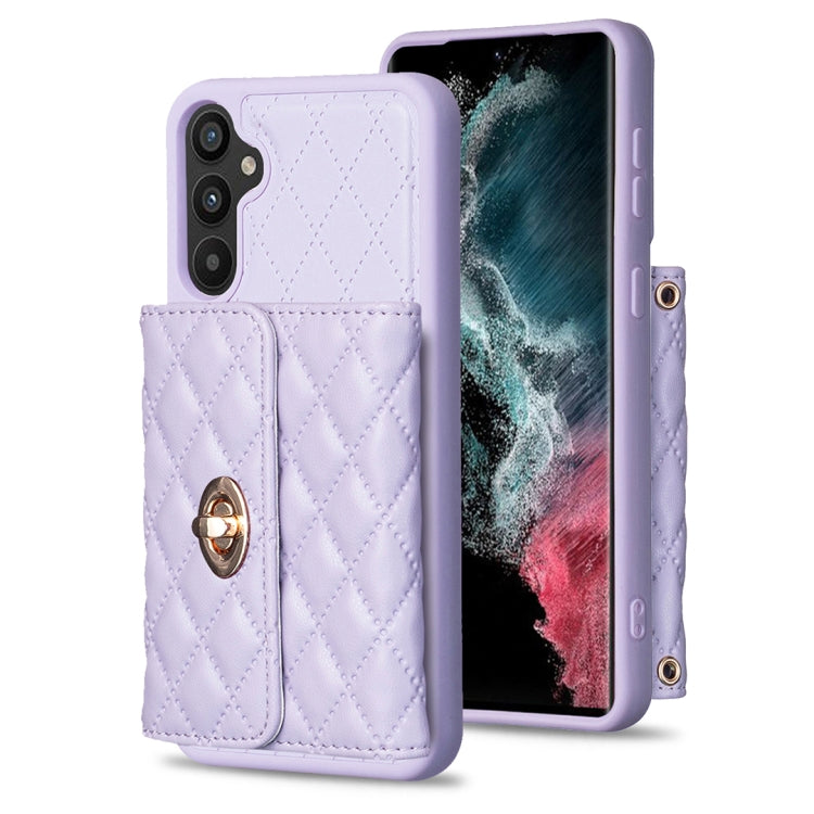 Horizontal Metal Buckle Wallet Rhombic Leather Phone Case, For Samsung Galaxy A12, For Samsung Galaxy A13 4G, For Samsung Galaxy A34 5G, For Samsung Galaxy A52 4G / 5G