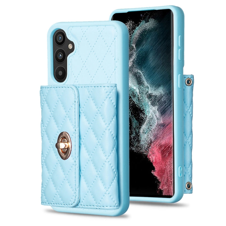Horizontal Metal Buckle Wallet Rhombic Leather Phone Case, For Samsung Galaxy A12, For Samsung Galaxy A13 4G, For Samsung Galaxy A34 5G, For Samsung Galaxy A52 4G / 5G