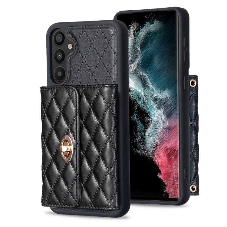 Horizontal Metal Buckle Wallet Rhombic Leather Phone Case, For Samsung Galaxy A12, For Samsung Galaxy A13 4G, For Samsung Galaxy A34 5G, For Samsung Galaxy A52 4G / 5G
