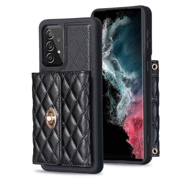 Horizontal Metal Buckle Wallet Rhombic Leather Phone Case, For Samsung Galaxy A12, For Samsung Galaxy A13 4G, For Samsung Galaxy A34 5G, For Samsung Galaxy A52 4G / 5G