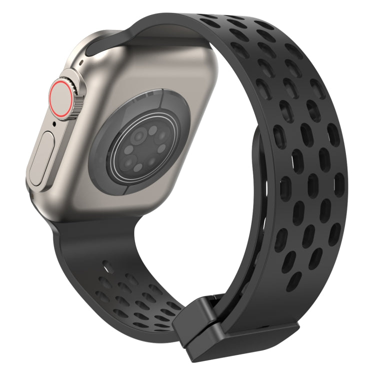 Magnetic Clasp Silicone Watch Band, For Apple Watch Series 8&7 45mm