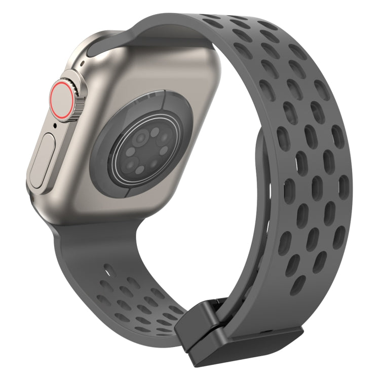 Magnetic Clasp Silicone Watch Band, For Apple Watch Series 8&7 45mm