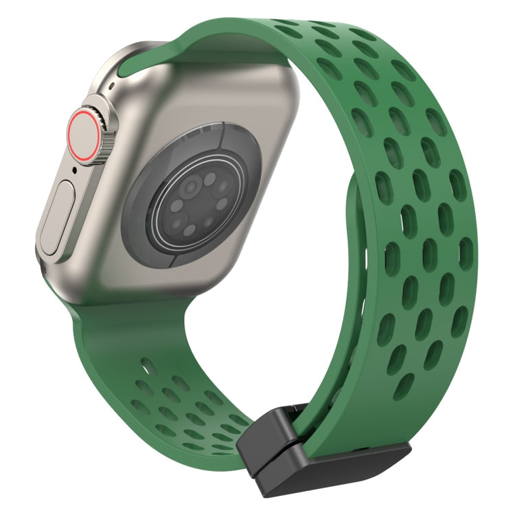 Magnetic Clasp Silicone Watch Band, For Apple Watch Series 8&7 45mm