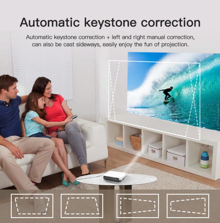 WOWOTO H10S TIDLP DMD 0.45 inch 1920 x 1080P 4K 500ANSI RGB LED Smart Projector, H10S
