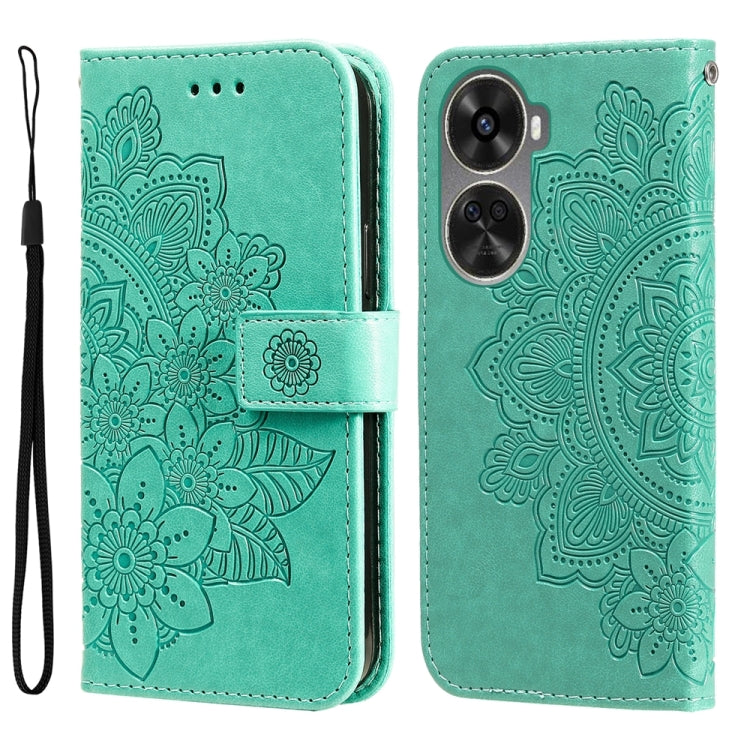 Seven-petal Flowers Embossing Leather Phone Case, For Huawei Enjoy 70 Pro, For Huawei Enjoy 70, For Huawei nova 11 SE, For Huawei nova 12 Pro