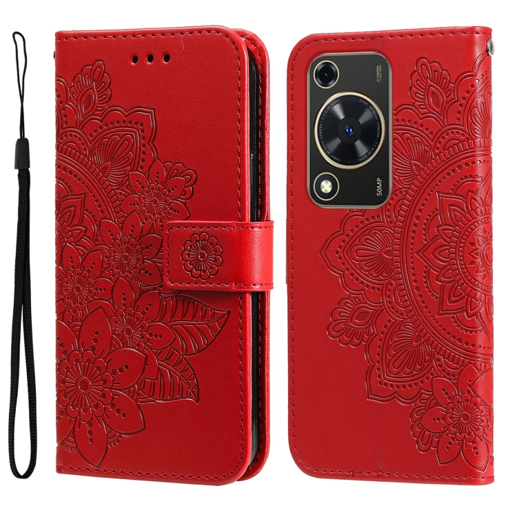 Seven-petal Flowers Embossing Leather Phone Case, For Huawei Enjoy 70 Pro, For Huawei Enjoy 70, For Huawei nova 11 SE, For Huawei nova 12 Pro