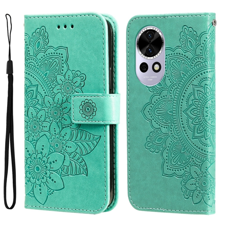 Seven-petal Flowers Embossing Leather Phone Case, For Huawei Enjoy 70 Pro, For Huawei Enjoy 70, For Huawei nova 11 SE, For Huawei nova 12 Pro