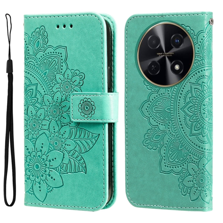 Seven-petal Flowers Embossing Leather Phone Case, For Huawei Enjoy 70 Pro, For Huawei Enjoy 70, For Huawei nova 11 SE, For Huawei nova 12 Pro