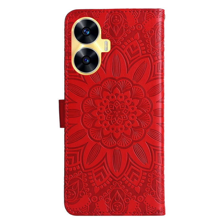 Embossed Sunflower Leather Phone Case, For Realme C55, For Realme GT Neo 5 5G / GT3