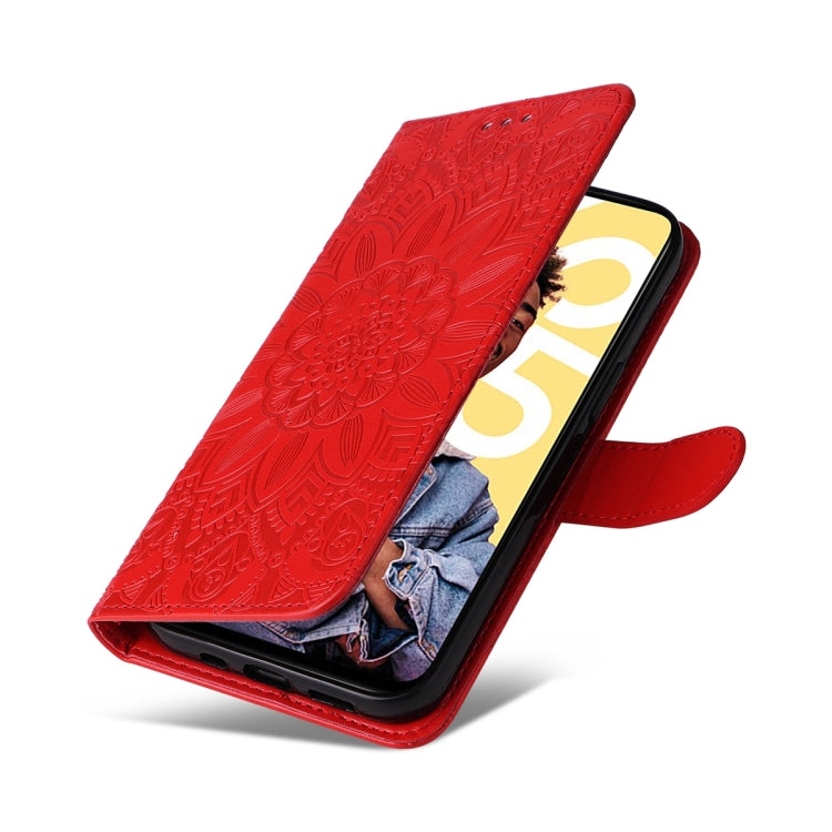 Embossed Sunflower Leather Phone Case, For Realme C55, For Realme GT Neo 5 5G / GT3