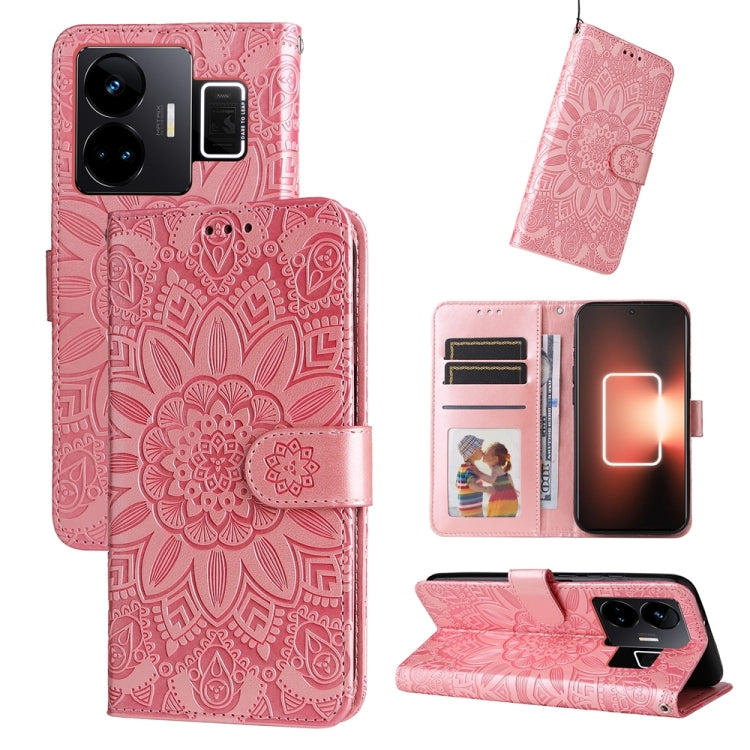 Embossed Sunflower Leather Phone Case, For Realme C55, For Realme GT Neo 5 5G / GT3