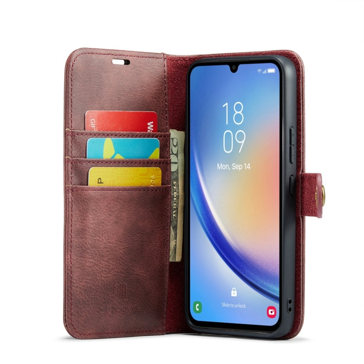 DG.MING Crazy Horse Texture Detachable Magnetic Leather Case, For Samsung Galaxy A34 5G, For Samsung Galaxy A54 5G