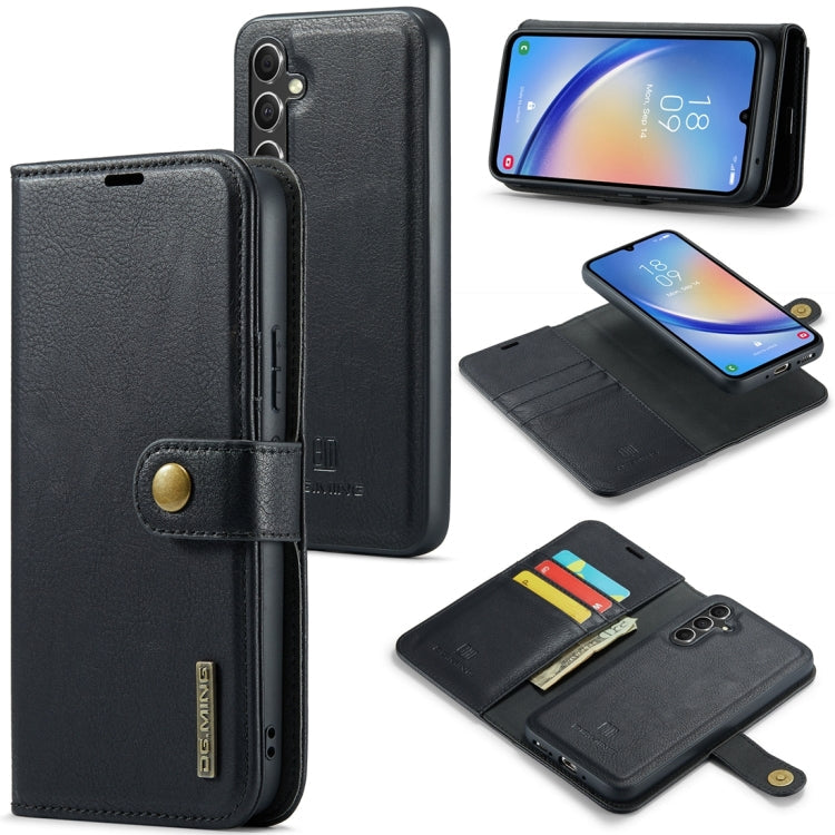 DG.MING Crazy Horse Texture Detachable Magnetic Leather Case, For Samsung Galaxy A34 5G, For Samsung Galaxy A54 5G