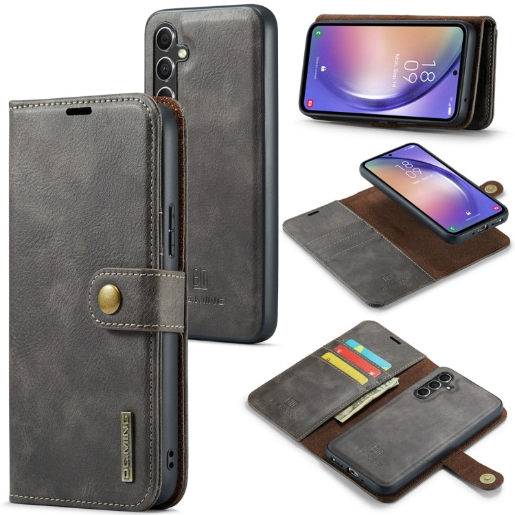 DG.MING Crazy Horse Texture Detachable Magnetic Leather Case, For Samsung Galaxy A34 5G, For Samsung Galaxy A54 5G