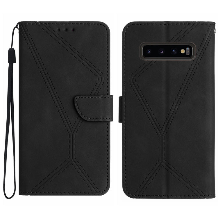 Stitching Embossed Leather Phone Case, For Samsung Galaxy S20 FE, For Samsung Galaxy S10, For Samsung Galaxy S10+, For Samsung Galaxy Note20