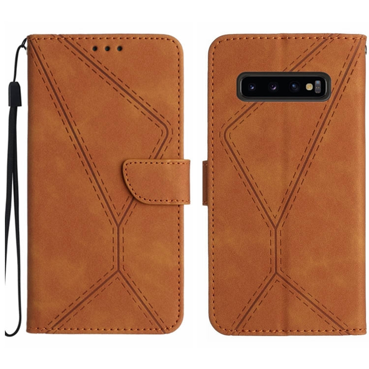 Stitching Embossed Leather Phone Case, For Samsung Galaxy S20 FE, For Samsung Galaxy S10, For Samsung Galaxy S10+, For Samsung Galaxy Note20