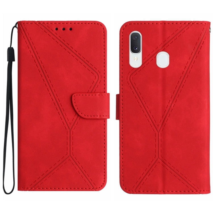 Stitching Embossed Leather Phone Case, For Samsung Galaxy A20 / A30, For Samsung Galaxy A20e / A10e, For Samsung Galaxy A22 4G, For Samsung Galaxy A22 5G