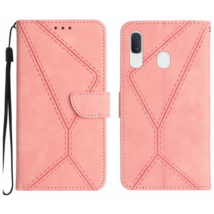 Stitching Embossed Leather Phone Case, For Samsung Galaxy A20 / A30, For Samsung Galaxy A20e / A10e, For Samsung Galaxy A22 4G, For Samsung Galaxy A22 5G