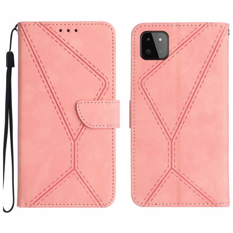 Stitching Embossed Leather Phone Case, For Samsung Galaxy A20 / A30, For Samsung Galaxy A20e / A10e, For Samsung Galaxy A22 4G, For Samsung Galaxy A22 5G