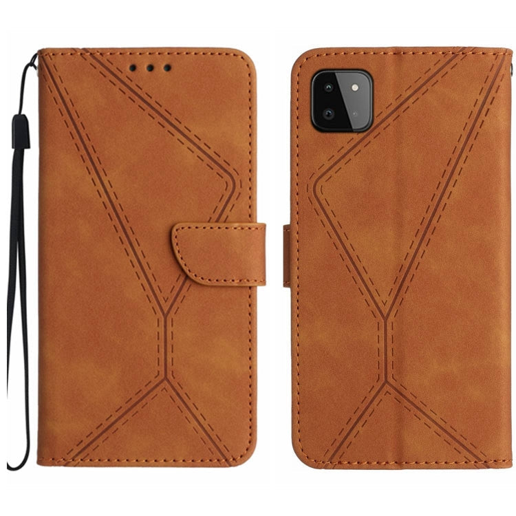 Stitching Embossed Leather Phone Case, For Samsung Galaxy A20 / A30, For Samsung Galaxy A20e / A10e, For Samsung Galaxy A22 4G, For Samsung Galaxy A22 5G