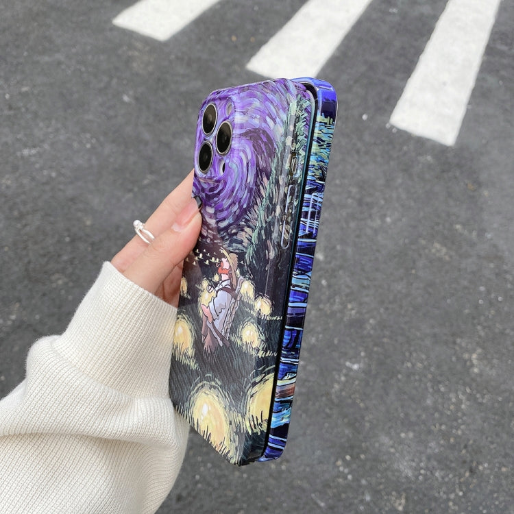 Oil Painting Pattern Glossy PC Phone Case, For iPhone 15 Pro Max, For iPhone 15 Pro, For iPhone 15 Plus, For iPhone 15, For iPhone 14 Plus, For iPhone 14