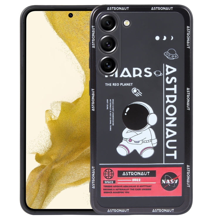 Astronaut Pattern Silicone Straight Edge Phone Case, For Samsung Galaxy S21 Ultra 5G, For Samsung Galaxy A24, For Samsung Galaxy S20