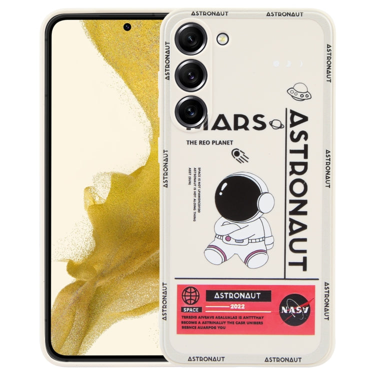 Astronaut Pattern Silicone Straight Edge Phone Case, For Samsung Galaxy S21 Ultra 5G, For Samsung Galaxy A24, For Samsung Galaxy S20