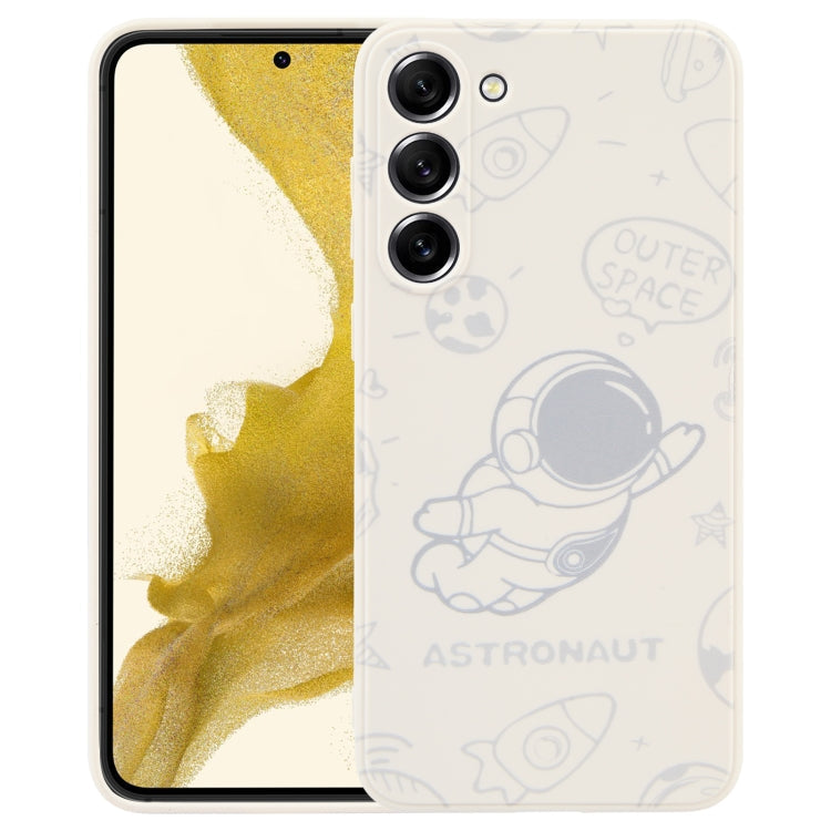 Astronaut Pattern Silicone Straight Edge Phone Case, For Samsung Galaxy S21 Ultra 5G, For Samsung Galaxy A24, For Samsung Galaxy S20
