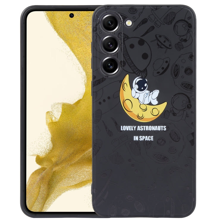Astronaut Pattern Silicone Straight Edge Phone Case, For Samsung Galaxy A14, For Samsung Galaxy A34 5G, For Samsung Galaxy S20+