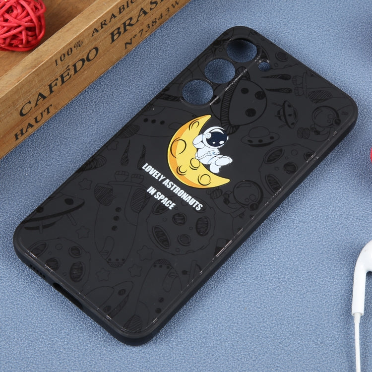 Astronaut Pattern Silicone Straight Edge Phone Case, For Samsung Galaxy A14, For Samsung Galaxy A34 5G, For Samsung Galaxy S20+