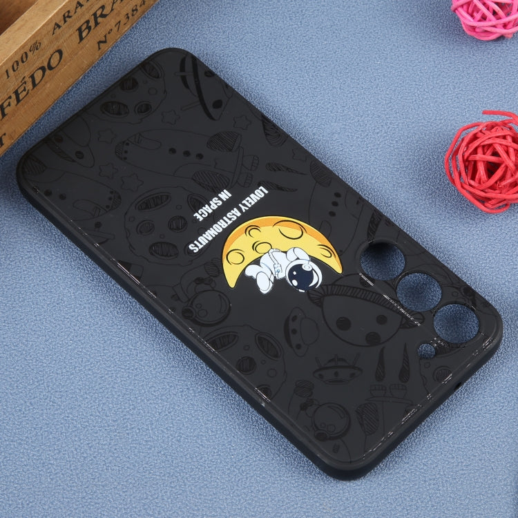 Astronaut Pattern Silicone Straight Edge Phone Case, For Samsung Galaxy A14, For Samsung Galaxy A34 5G, For Samsung Galaxy S20+