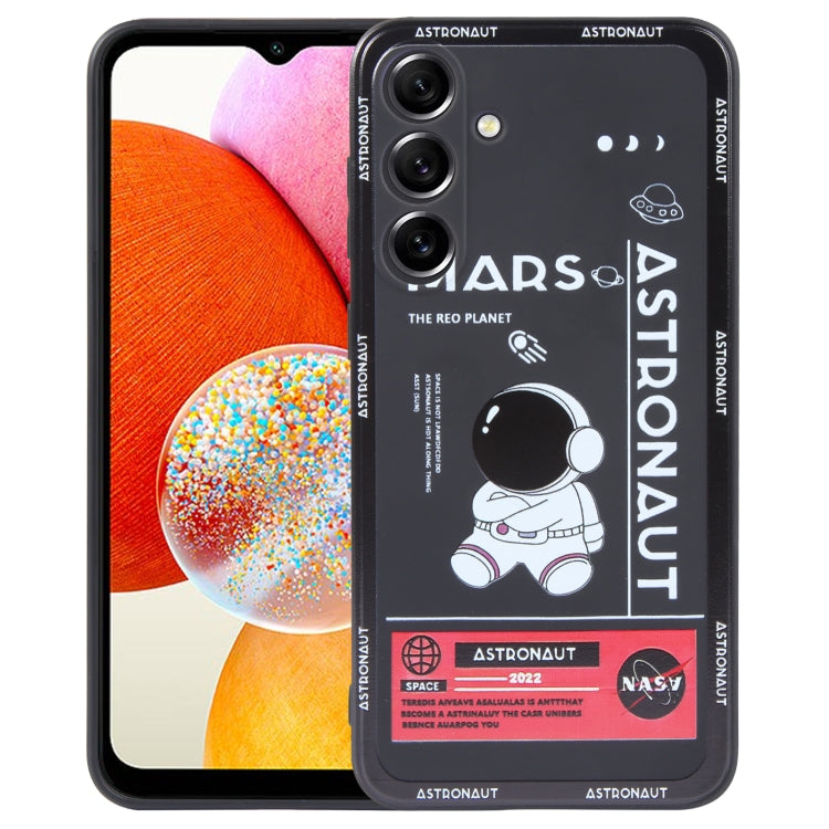 Astronaut Pattern Silicone Straight Edge Phone Case, For Samsung Galaxy A14, For Samsung Galaxy A34 5G, For Samsung Galaxy S20+