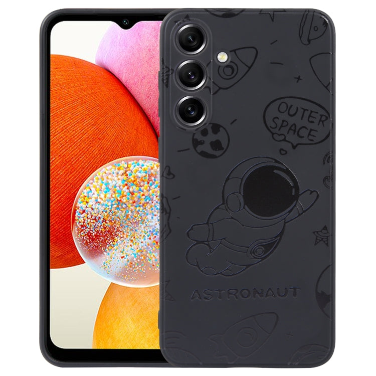 Astronaut Pattern Silicone Straight Edge Phone Case, For Samsung Galaxy A14, For Samsung Galaxy A34 5G, For Samsung Galaxy S20+