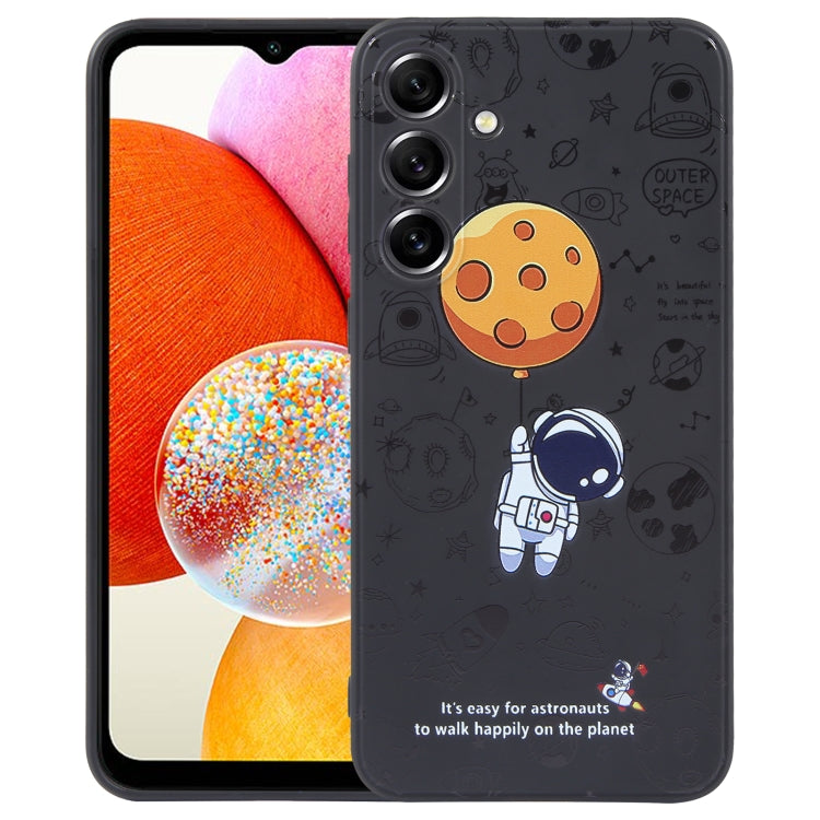 Astronaut Pattern Silicone Straight Edge Phone Case, For Samsung Galaxy A14, For Samsung Galaxy A34 5G, For Samsung Galaxy S20+