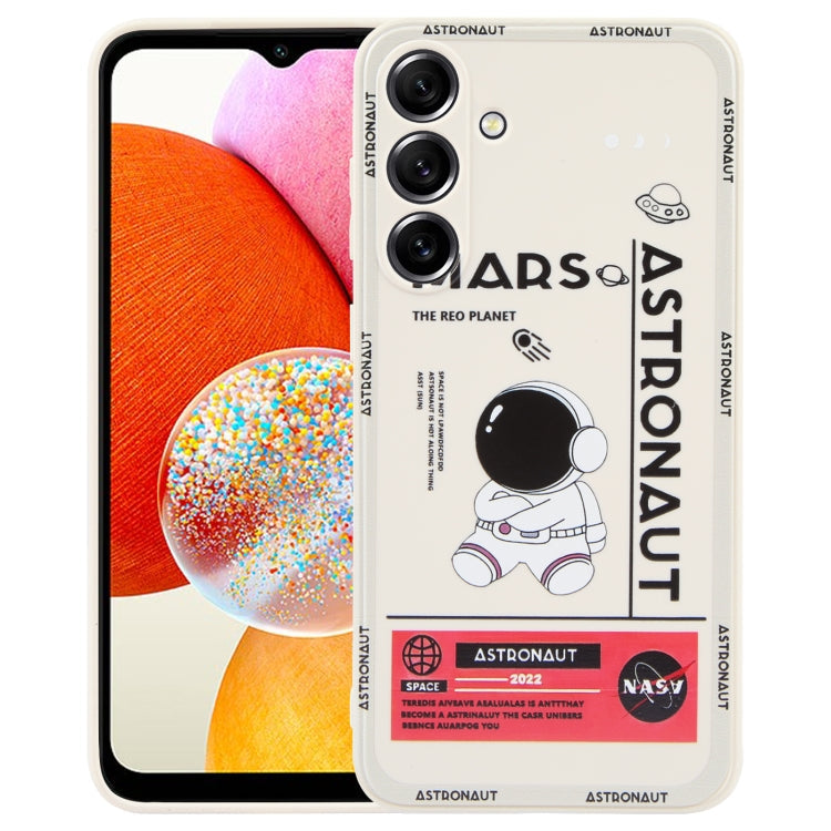 Astronaut Pattern Silicone Straight Edge Phone Case, For Samsung Galaxy A14, For Samsung Galaxy A34 5G, For Samsung Galaxy S20+